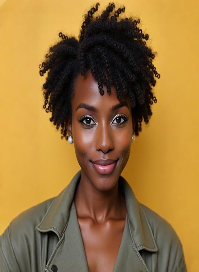 PHOCAS 20'' 3Packs Short Crochet Hair Curly Wand Curl Crochet Hair Extensions for Black Women - 6MM #1B Natural Black - Image 1